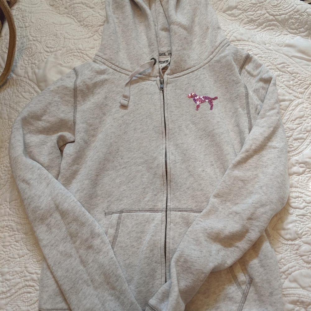 PINK Bling Zip Hoodie